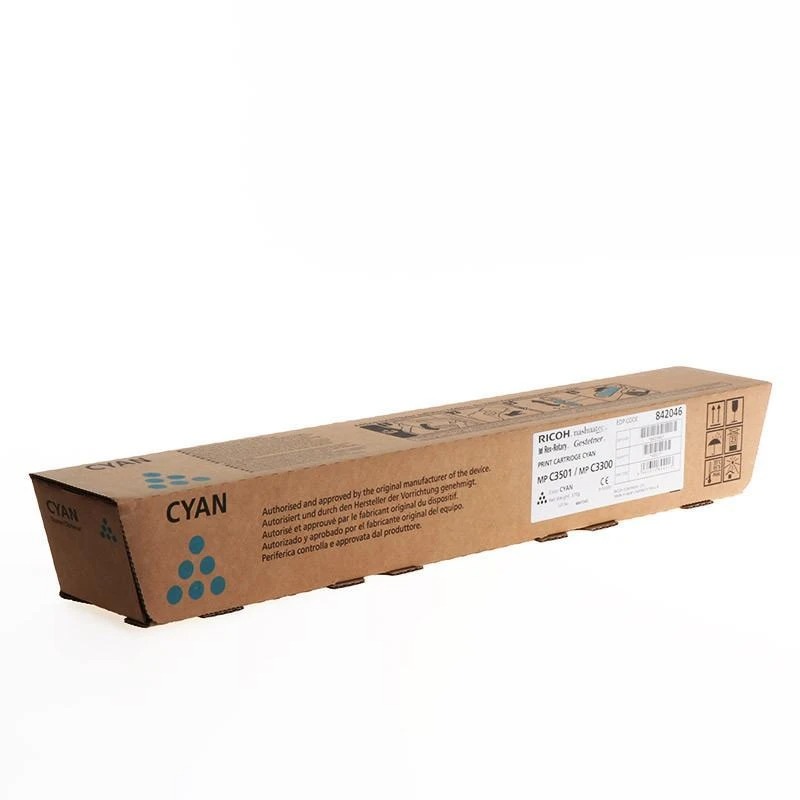 12933-toner-pour-ricoh-aficio-mp Toner Ricoh 842046 Pour Aficio MP C 3001/ 3501 Cyan – Image 1