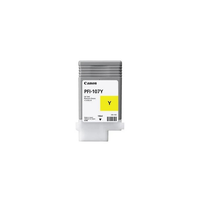 13636-canon-pfi-107y-cartouche-d Cartouche Canon 6708B001AA PFI-107Y Original Jaune – Image 1