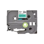 Brother TZe741 Noire Sur Vert Laminat 18mm X 8m – Image 2
