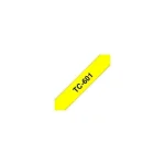 Brother TC601 Noire Sur Jaune 12mm X 7m
