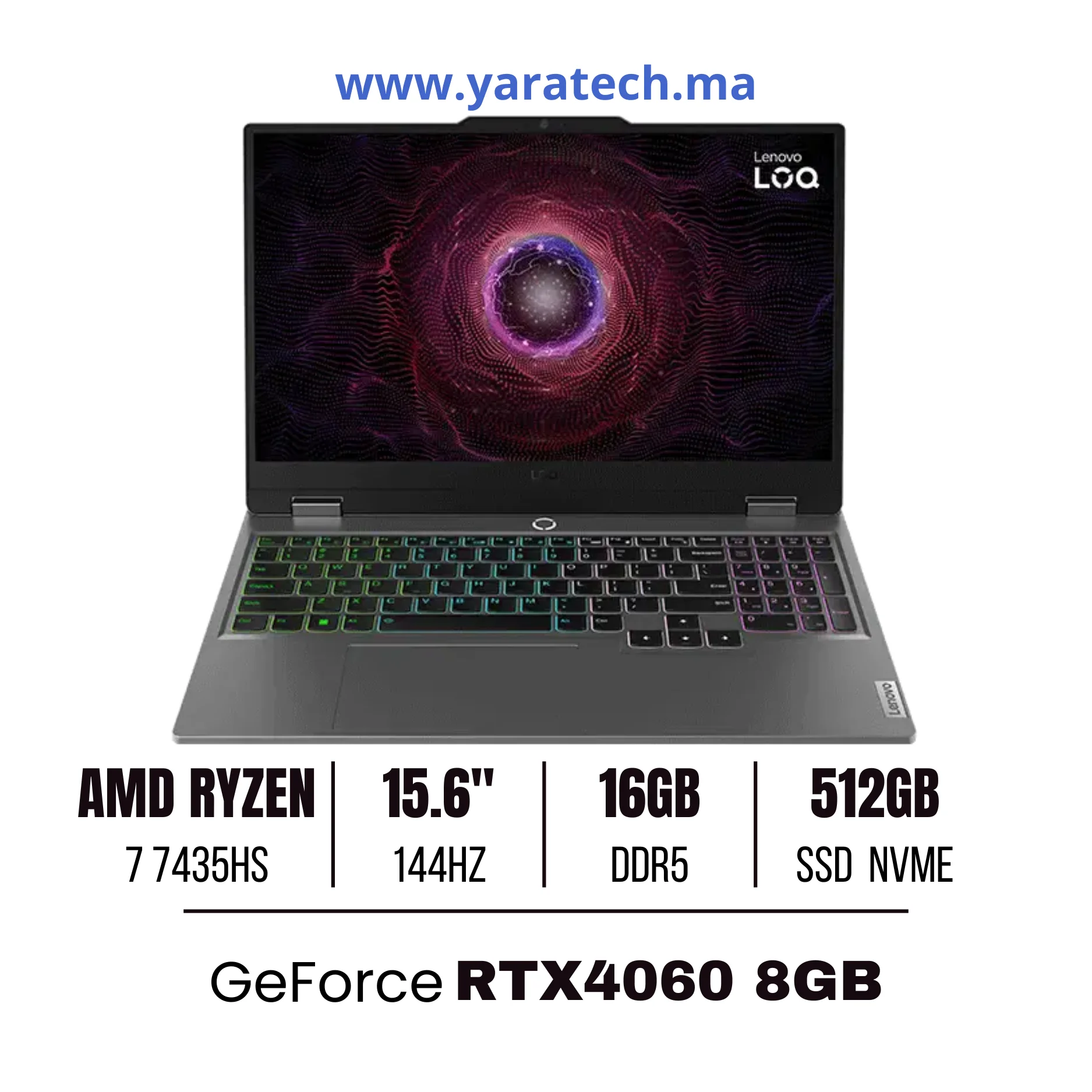 Lenovo-LOQ-15ARP9-AMD-Ryze-7-7435HS-16GB-512GB-SSD-yaratech.ma-1.webp Lenovo LOQ 15ARP9 AMD Ryzen 7 7435HS 16GB 512GB SSD RTX 4060 – Image 1