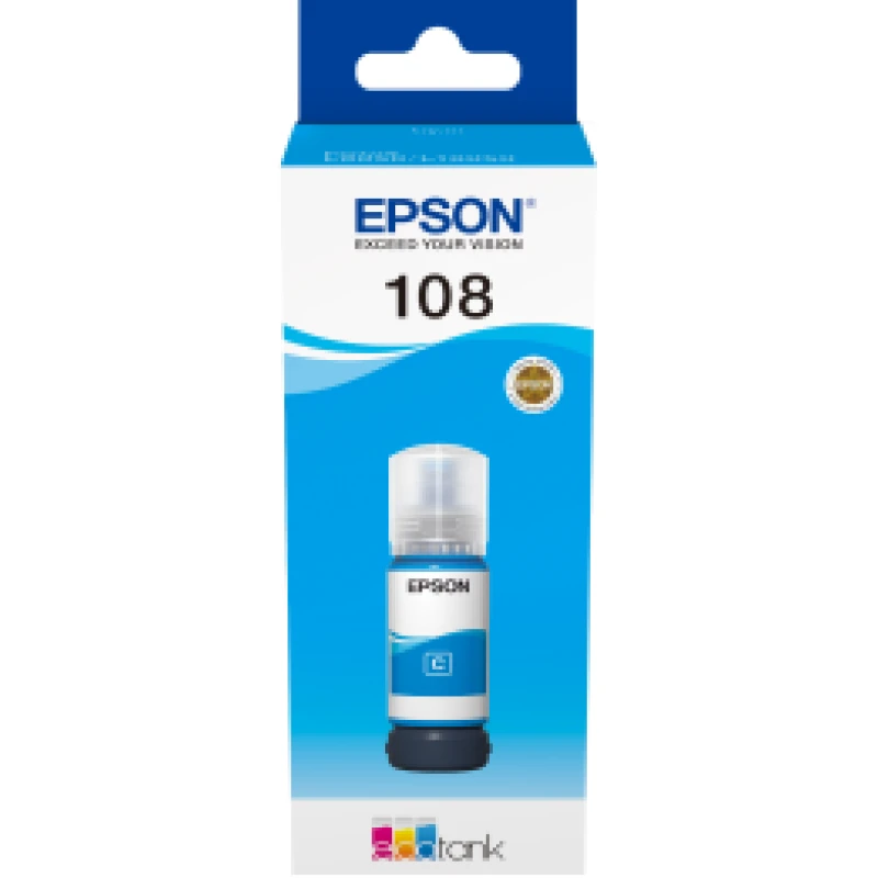 bouteille-d-encre-epson-108-cyan-ecotank-origine-c13t09c24a-linksolutions Bouteille d’encre Epson 108 Cyan EcoTank Origine (C13T09C24A) – Image 1