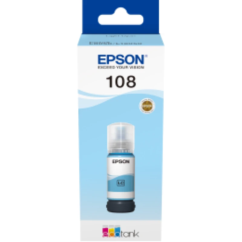 bouteille-d-encre-epson-108-cyan-ecotank-origine-c13t09c54a-linksolutions Bouteille d’encre Epson 108 Cyan EcoTank Origine (C13T09C54A) – Image 1
