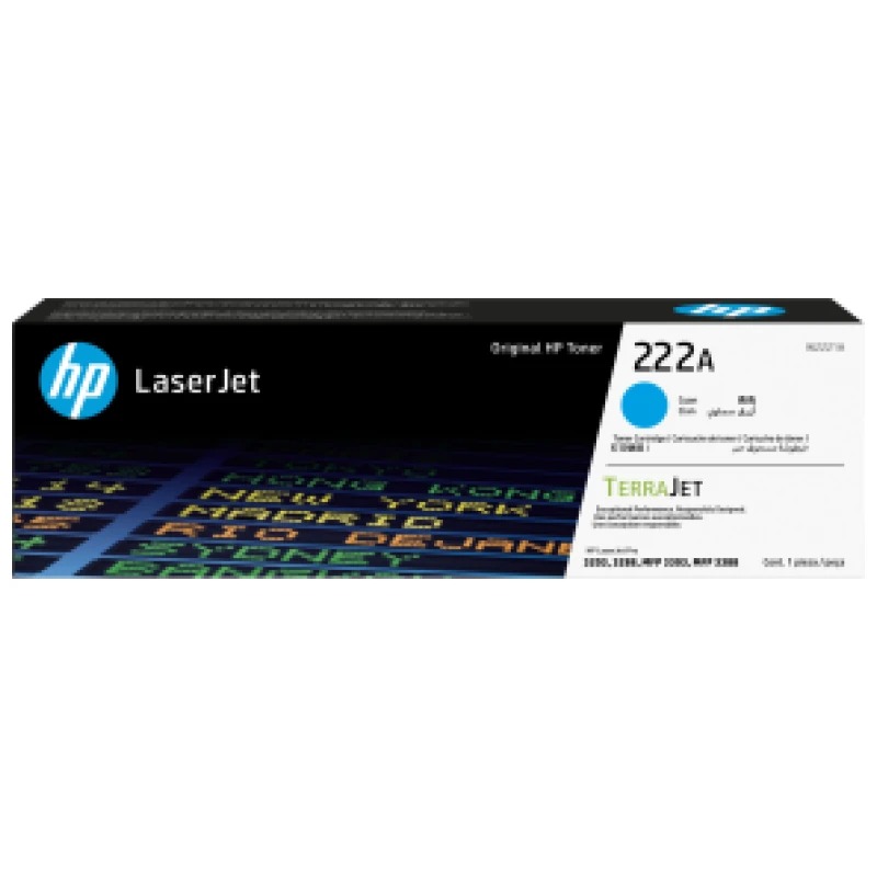toner-hp-222a-cyan-laserjet-d-or Toner Hp 222A Cyan LaserJet d’origine (W2221A) – Image 1