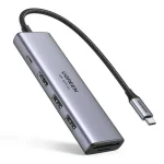 Docking Station Ugreen 60384 Adaptateur 6-in-1 USB-C USB Type-C 5000 Mbit/s Argent