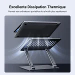 UGREEN Support Ordinateur Portable Réglable en Alliage Aluminium Pliable 40291 – Image 7