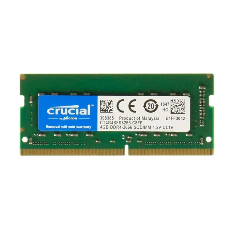 11788-barrette-memoire-ram-crucial-4gb-ddr4-2666mhz-CT4G4SFS8266-linksolutions-ma RAM Crucial CT4G4SFS8266 BARRETTE MEMOIRE 4GB DDR4 2666MHZ – Image 1
