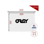 Ecran Oray MPP03B1200200 Mural A Ressort Sil – Image 3