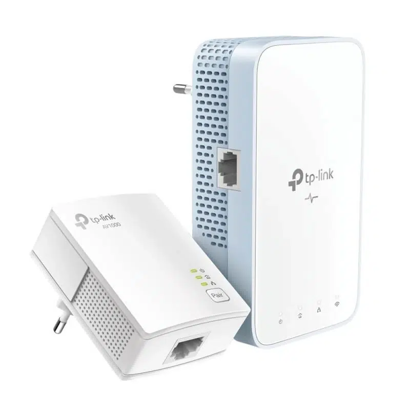 18970-tp-link-tl-wpa7517-kit-adaptateur-reseau-cpl-1000-mbit-s-ethernet-lan-wifi-blanc-TL-WPA7517KIT-linksolutions-ma.webp Tp-link TL-WPA7517KIT CPL AV1000 Gigabit Powerline Ac Wi-Fi Kit 300 Mbps – Image 1