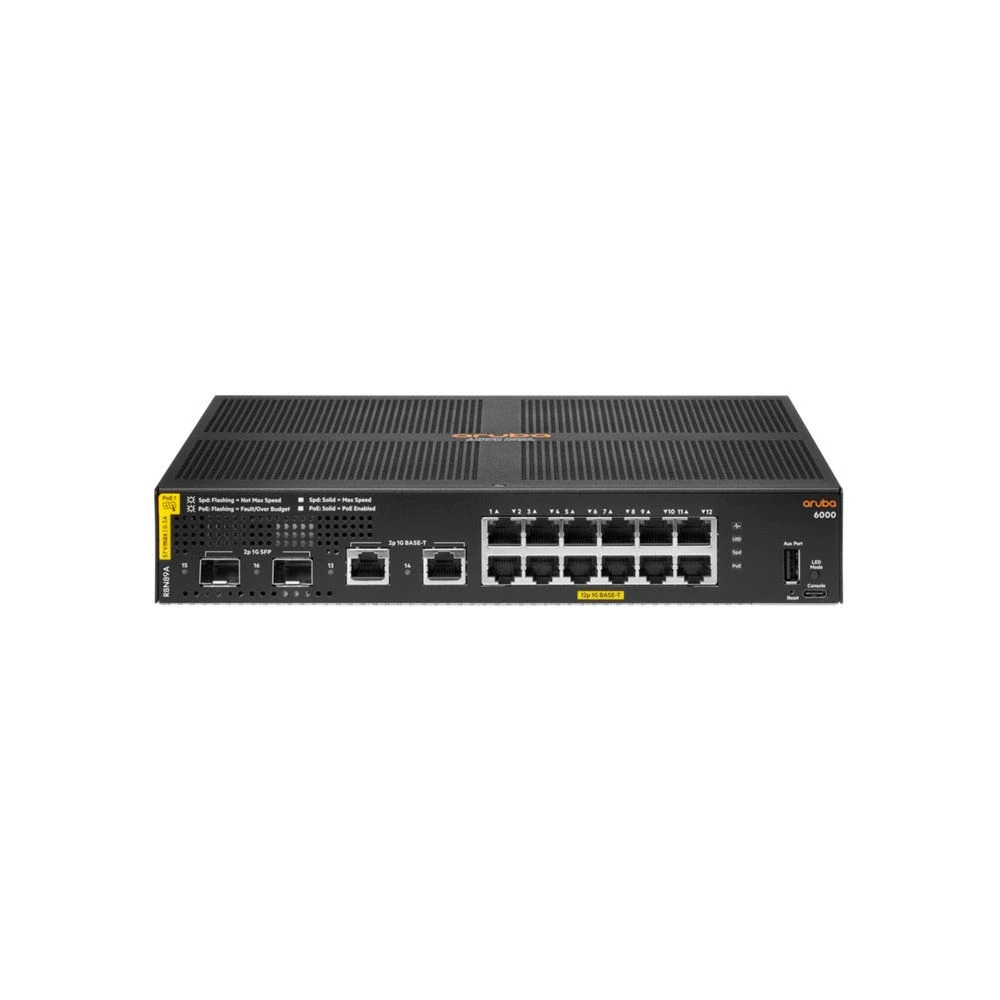 19200-switch-hp-aruba-6000-12g-class4-poe-2g-2sfp-139w-r8n89a-R8N89A-linksolutions-ma Hpe R8N89A Switch HP Aruba 6000 12G Class4 PoE 2G / 2SFP 139W – Image 1