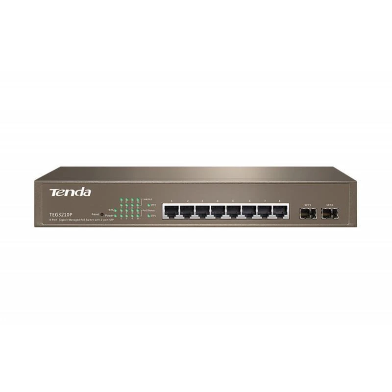 8134-tenda-switch-8-port-gigabit-managed-poe-with-2-port-sfp-teg3210p-TEG3210P-linksolutions-ma Tenda TEG3210P Switch 8-Port Gigabit Managed PoE With 2-Port SFP – Image 1