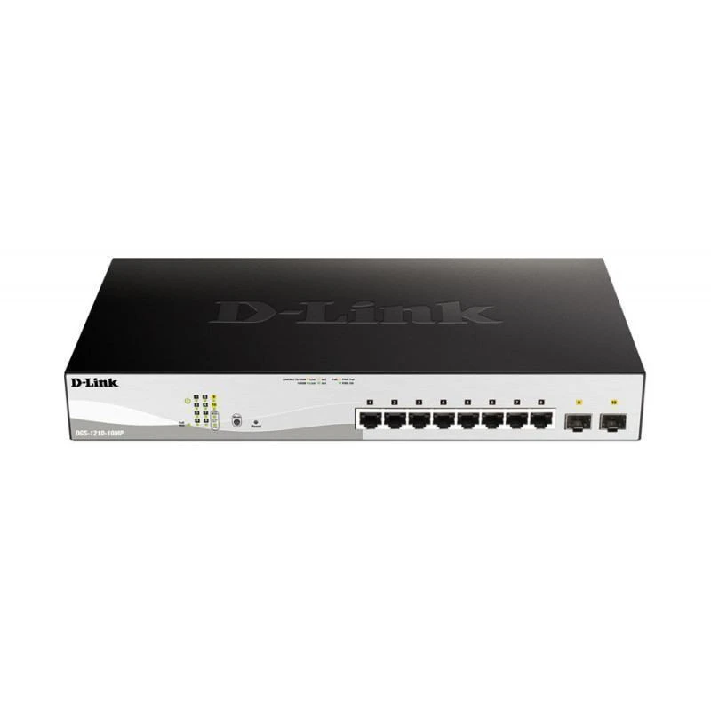 8135-d-link-smart-switch-8-ports-10-100-1000base-t-poe-2-sfp-ports-130w-poe-power-budget-dgs-1210-10mp-DGS-1210-10MP-linksolutions-ma D-link DGS-1210-10MP Smart Switch 8-ports 10/100/1000Base-T PoE + 2 SFP Ports 130W PoE Power Budget. – Image 1