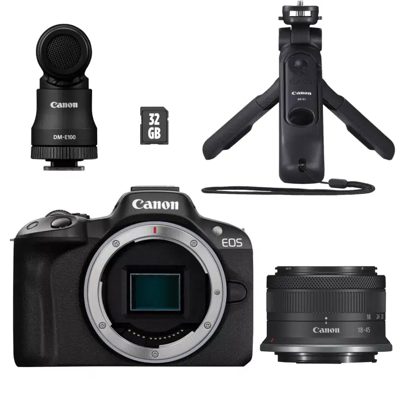 appareil-photo-canon-appareil-photo-hybride-eos-r50-objectif-rf-s-5811c035aa-5811C035AA-linksolutions-ma-1.webp Appareil Photo Canon EOS R100 + Double Kit RF-S 18-45mm & 55-210mm IS STM (5811C035AA) – Image 1