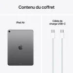 Apple iPad Air 11″ M3 Wi-Fi + Cellular 256 Go Gris Sidéral (MCG04QA/A) – Image 3