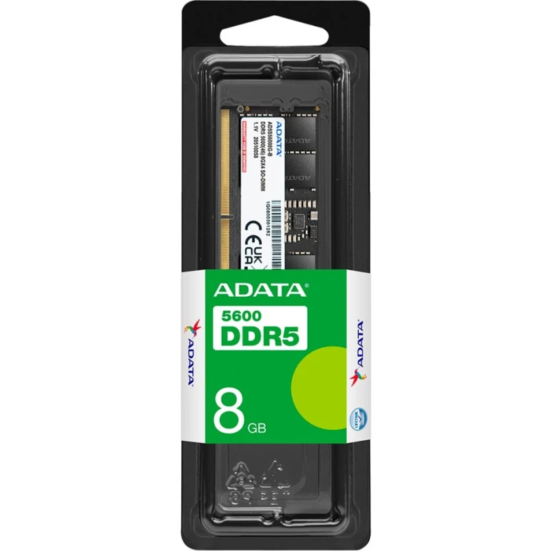 Barrette mémoire Adata SO-DIMM 8GB DDR5-5600MHz Pour PC Portable (AD5S56008G-S) – Image 1
