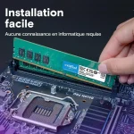 Barrette mémoire Crucial 4Go DDR4 – 2666 UDIMM (CT4G4DFS8266) – Image 4