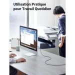 Câble Ugreen 10352 Cableimprimante USB 2.0 Vers USB B Mâle 5M – Image 2