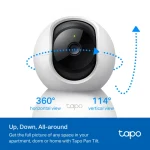 Caméra de vidéosurveillance Tp-link Tapo C210 WiFi Panoramique Indoor 2K 3MP (TAPOC210) – Image 2