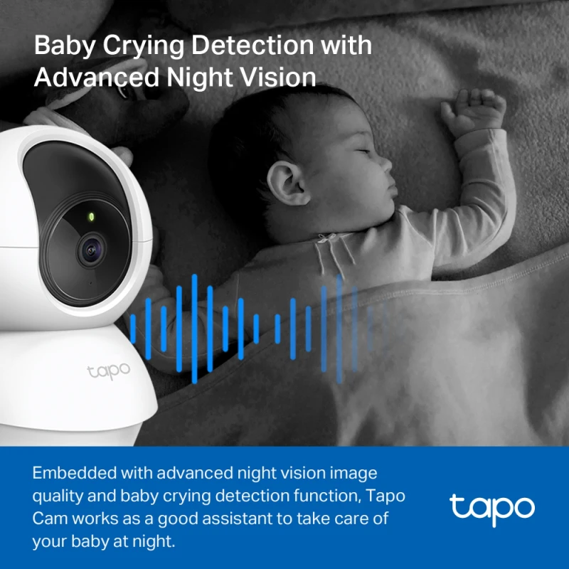 Caméra de vidéosurveillance Tp-link Tapo C210 WiFi Panoramique Indoor 2K 3MP (TAPOC210) – Image 4
