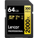 Carte mémoire SD LEXAR 2000X 64GB UHS-II 300MB/s 260MB/s (LSD2000064G-BNNNG)