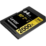 Carte mémoire SD LEXAR 2000X 64GB UHS-II 300MB/s 260MB/s (LSD2000064G-BNNNG) – Image 2