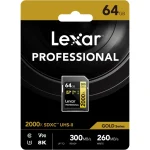 Carte mémoire SD LEXAR 2000X 64GB UHS-II 300MB/s 260MB/s (LSD2000064G-BNNNG) – Image 5