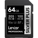 Carte mémoire SD LEXAR Silver Plus 64GB UHS-I 205MB/s (LSDSIPL064G-BNNNG)