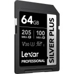 Carte mémoire SD LEXAR Silver Plus 64GB UHS-I 205MB/s (LSDSIPL064G-BNNNG) – Image 2