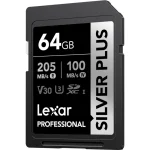 Carte mémoire SD LEXAR Silver Plus 64GB UHS-I 205MB/s (LSDSIPL064G-BNNNG) – Image 3