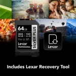 Carte mémoire SD LEXAR Silver Plus 64GB UHS-I 205MB/s (LSDSIPL064G-BNNNG) – Image 8