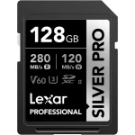Carte mémoire SD LEXAR Silver Pro 128GB UHS-II 280MB/s (LSDSIPR128G-BNNNG)