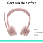 Casque Bluetooth Logitech Zone 300 Rose (981-001412) – Image 2