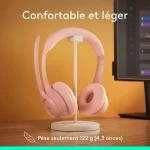 Casque Bluetooth Logitech Zone 300 Rose (981-001412) – Image 6