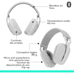 Casque Bluetooth Logitech Zone Vibe 100 Off White (981-001219) – Image 5