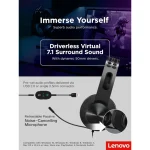 Casque Gaming Lenovo Legion H500 Pro 7.1 Surround Sound (GXD0T69864) – Image 10