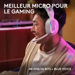 Casque Gaming Logitech G522 Bluetooth Blanc (981-001550) – Image 6