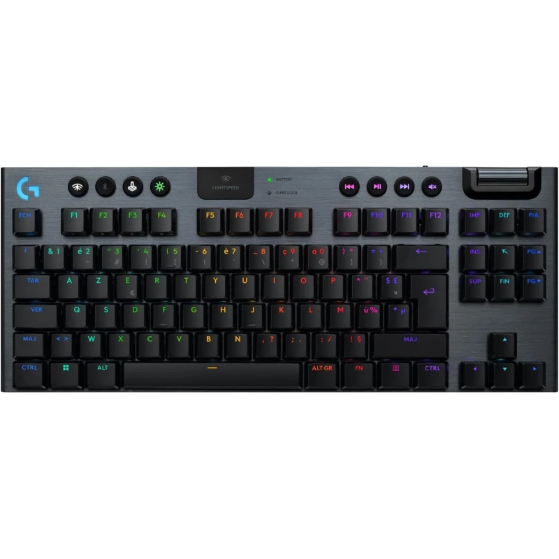 clavier-gaming-sans-fil-logitech-g915-x-lightspeed-tkl-bluetooth-noir-920-012721-linksolutions-maroc_1.webp Clavier Gaming sans fil Logitech G915 X Lightspeed TKL Bluetooth Noir (920-012721) – Image 1