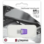 Clé USB Kingston DataTraveler MicroDuo 3C USB Type-A / Type-C 64Go (DTDUO3CG3/64GB) – Image 3