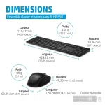 Clavier et Souris Hp Combo Sans Fil FR – Blanc élégant et ergonomique (4R016AA) – Image 4