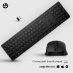 Clavier et Souris Hp Combo Sans Fil FR – Blanc élégant et ergonomique (4R016AA) – Image 5