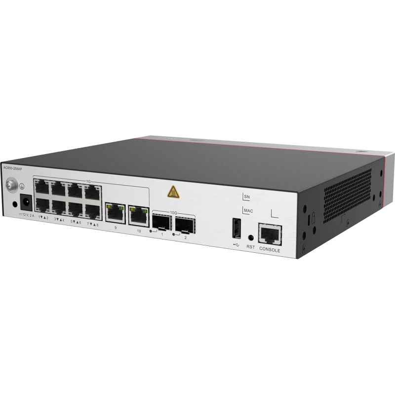 Contrôleur d’accès Huawei Sans fil AC650-256AP Avec 10 Ports GE Et 2 Ports SFP+ 10GE (02355NCH) – Image 3