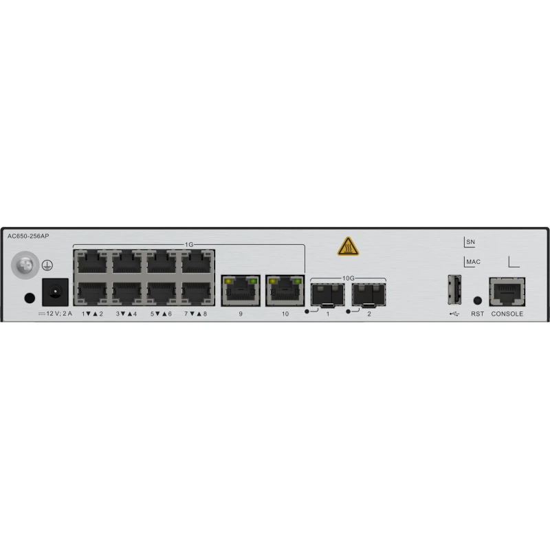 Contrôleur d’accès Huawei Sans fil AC650-256AP Avec 10 Ports GE Et 2 Ports SFP+ 10GE (02355NCH) – Image 6
