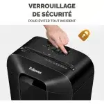 Destructeur Fellowes Powershred LX25 – Coupe croisée 6 feuilles – Corbeille 11.5L (4170501) – Image 5