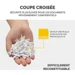 Destructeur Fellowes Powershred LX25 – Coupe croisée 6 feuilles – Corbeille 11.5L (4170501) – Image 6