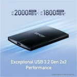 Disque SSD externe LEXAR SL500 1TB USB 3.2 Gen2x2 2000MB/s (LSL500X001T-RNBNG) – Image 5
