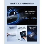Disque SSD externe LEXAR SL500 2TB USB 3.2 Gen2x2 2000MB/s (LSL500X002T-RNBNG) – Image 2