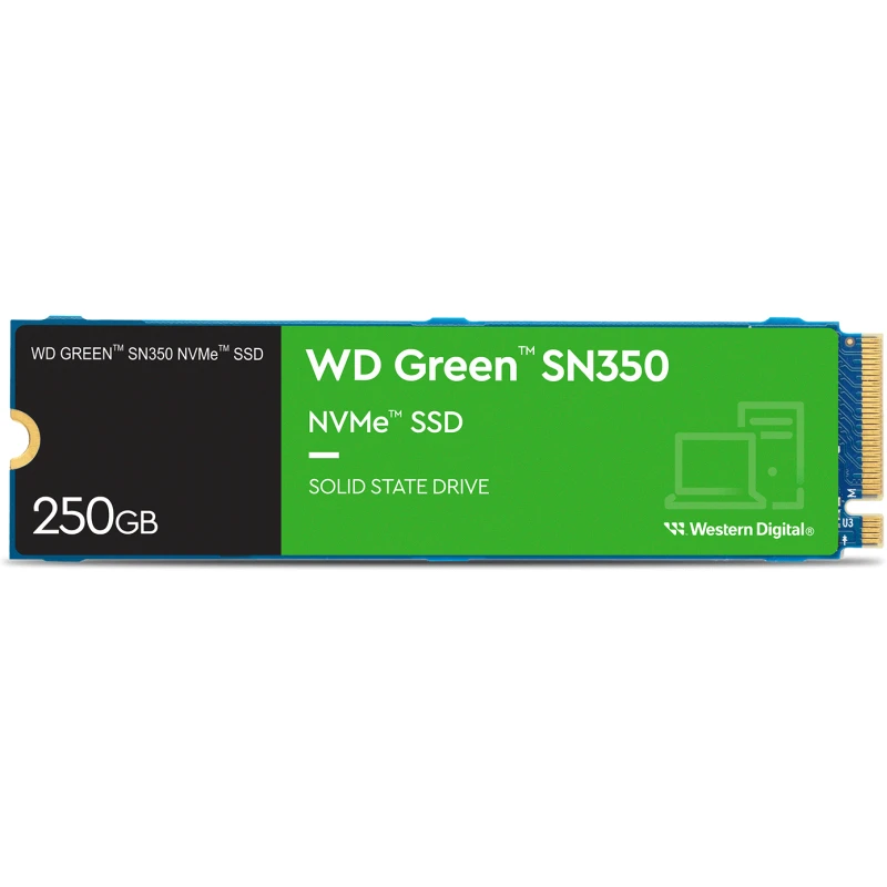 Disque dur WD Green interne SSD SN350 M.2 2280 PCIe Gen3 x4 NVMe 250Go (WDS250G2G0C) – Image 3
