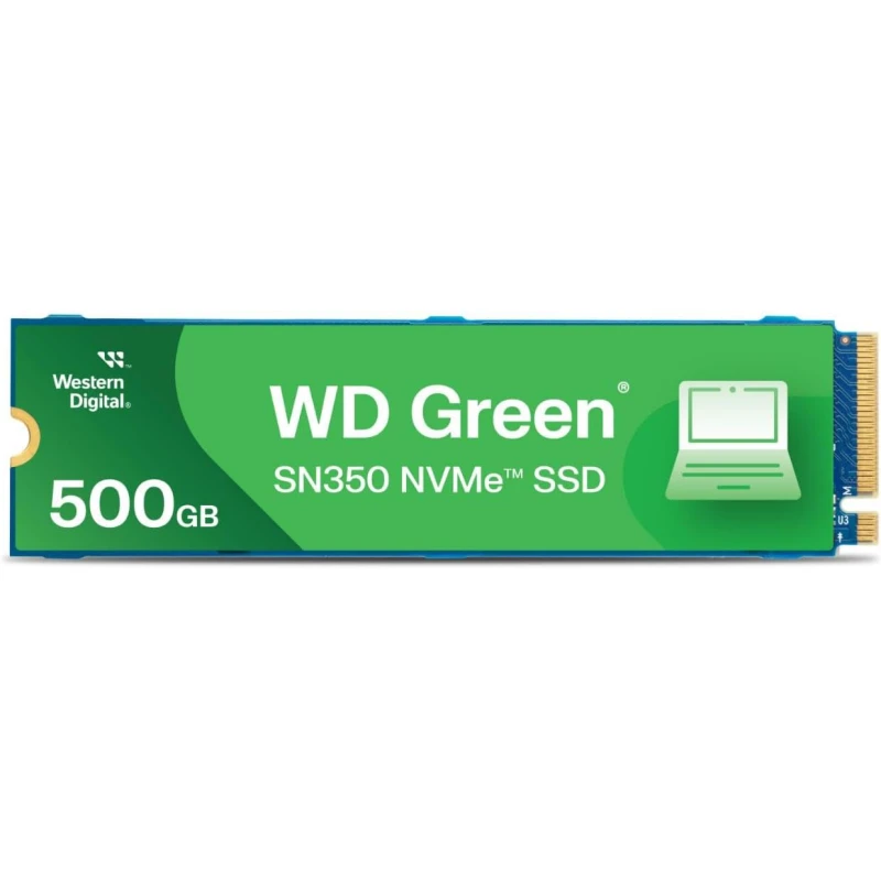 Disque dur WD Green interne SSD SN350 M.2 2280 PCIe Gen3 x4 NVMe 500Go (WDS500G2G0C) – Image 1