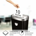 Fellowes 4653101 53C Destructeur De Papier Destruction Croisee 22 Cm Noir – Image 5
