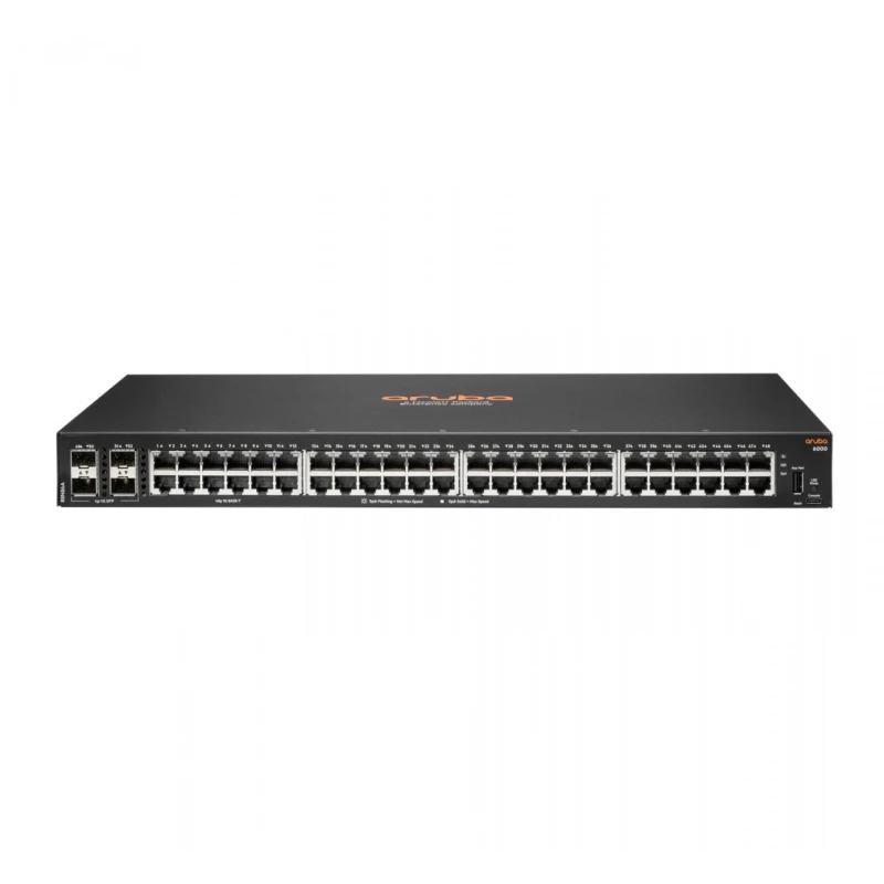 hpe-r8n86a-switch-aruba-6000-48g-4sfplinks-solutions-maroc_1.webp Hpe R8N86A Switch Aruba 6000 48G 4SFP – Image 1